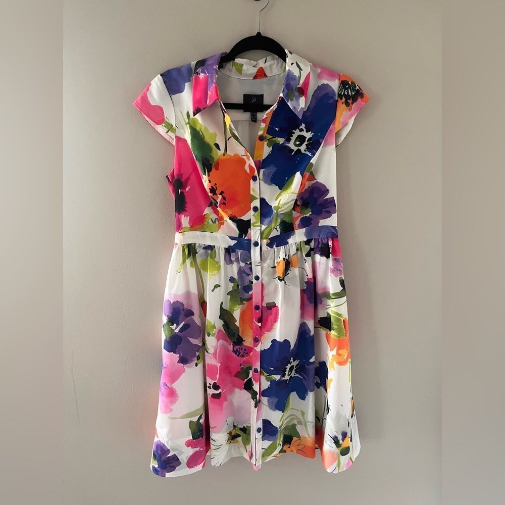 FLORAL BUTTON DOWN DRESS